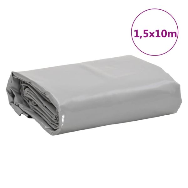 Брезент сив 1,5x10 м 650 г/м²