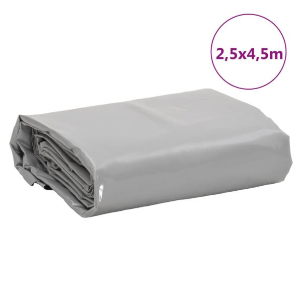 Брезент сив 2,5x4,5 м 650 г/м²