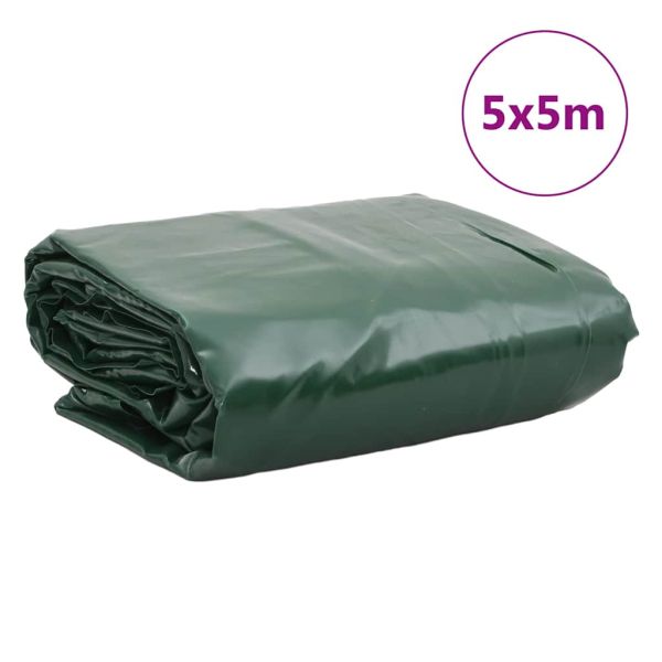 Брезент зелен 5x5 м 650 г/м²