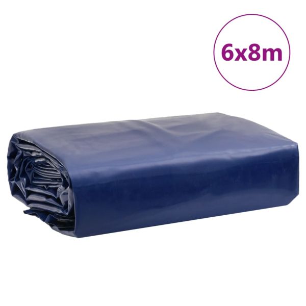 Брезент син 6x8 м 650 г/м²