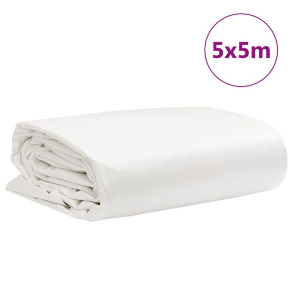 Брезент бял 5x5 м 650 г/м²