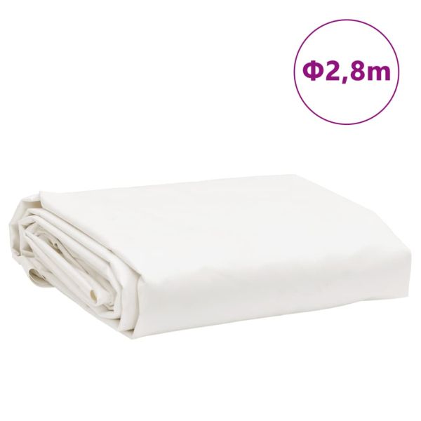 Брезент бял Ø 2,8 м 650 г/м²
