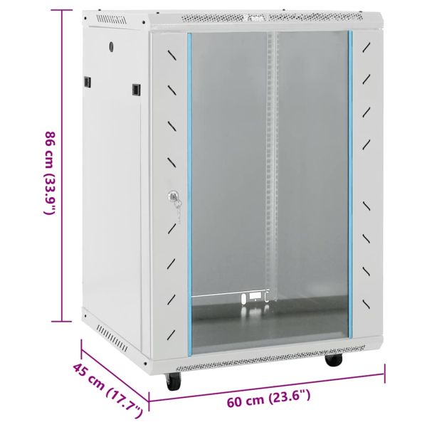 15U Сървърен шкаф с въртящи се крака 19" IP20 60x45x86 см