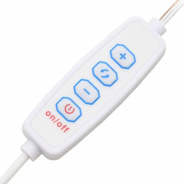 Комплект тоалетка с LED, кафяв дъб, инженерно дърво