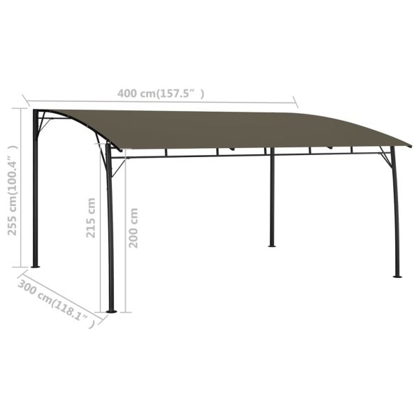 Градинска тента сенник, 4x3x2,55 м, таупе