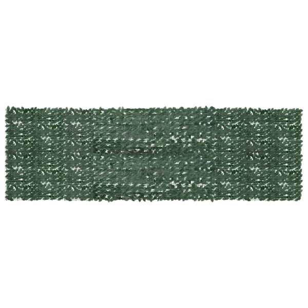 Балконски параван с тъмнозелени листа, 500x150 см