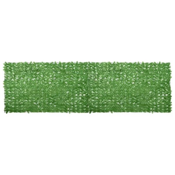 Балконски параван със зелени листа, 500x150 см