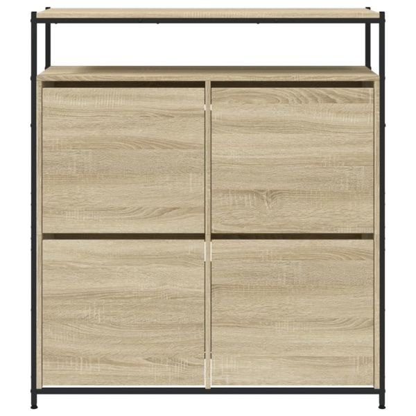 Шкаф за обувки с 4 флип чекмеджета сонома дъб 100x34x112 см