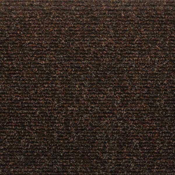 Изтривалки за стълби, самозалепващи се, 15 бр., 65x21x4 см, кафяви, полукръгли, големи