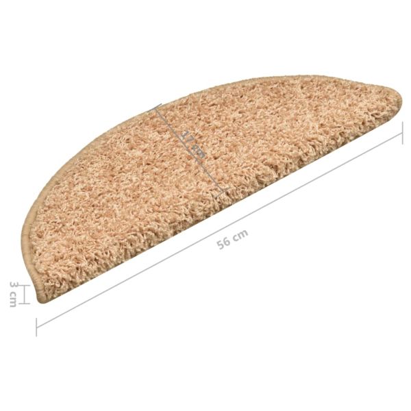 Изтривалки за стълби, 15 бр., 56x17x3 см, златни, полукръгли