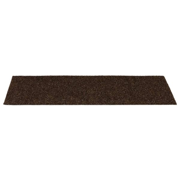 Изтривалки за стълби, самозалепващи се, 15 бр., 60x25 см, кафяви, правоъгълни
