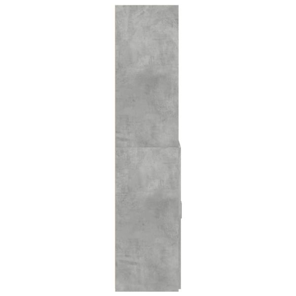 Висок шкаф, бетонно сив, 80x42,5x185 см, инженерно дърво