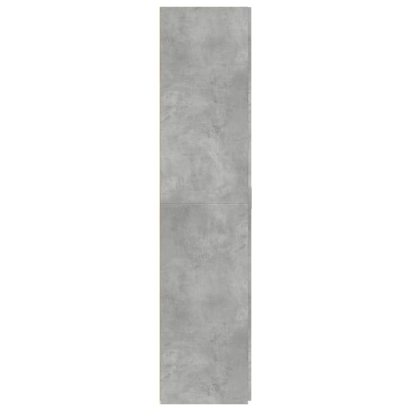 Висок шкаф, бетонно сив, 70x42,5x185 см, инженерно дърво