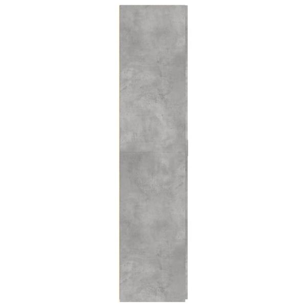 Висок шкаф, бетонно сив, 70x42,5x185 см, инженерно дърво