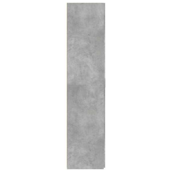 Висок шкаф, бетонно сив, 80x42,5x185 см, инженерно дърво