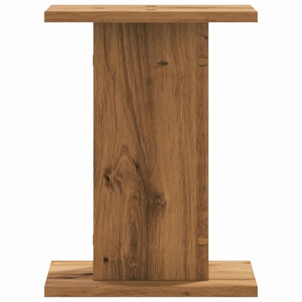 Стойки за растения 2 бр дъб артизан 30x30x40 см инженерно дърво