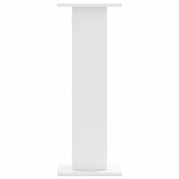 Стойки за растения 2 бр бели 30x30x80 см инженерно дърво
