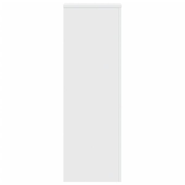 Стойки за растения 2 бр бели 33x33x100 см инженерно дърво