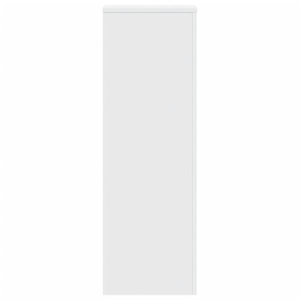Стойки за растения 2 бр бели 33x33x100 см инженерно дърво