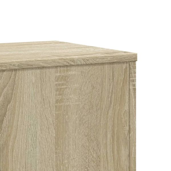 Стойки за растения 2 бр дъб сонома 33x33x100 см инженерно дърво