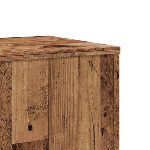 Стойки за растения 2 бр старо дърво 33x33x100см инженерно дърво