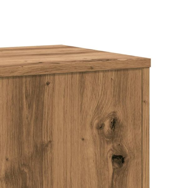 Стойки за растения 2 бр дъб артизан 33x33x100см инженерно дърво