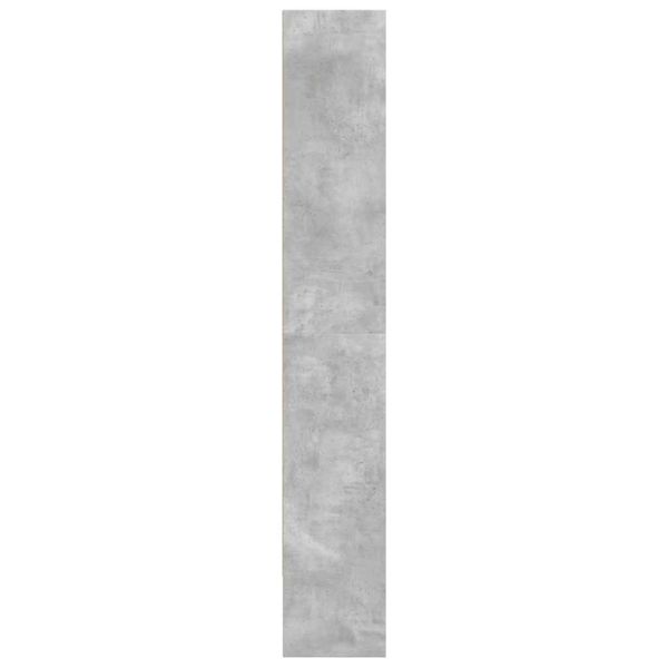 Библиотека, бетонно сив, 80x30x189 см, инженерно дърво