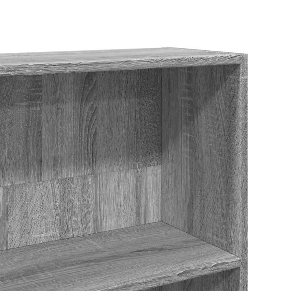 Библиотека, сив сонома, 80x30x189 см, инженерно дърво