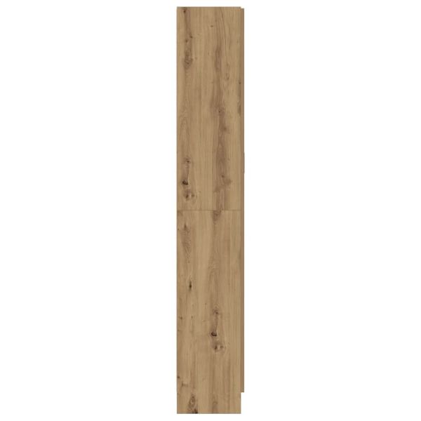 Библиотека, дъб артизан, 82,5x30,5x185 см, инженерно дърво