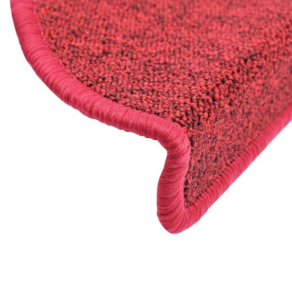 Изтривалки за стълби, 30 бр., 56x17x3 см, червени, полукръгли