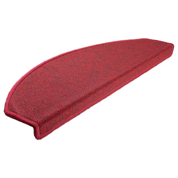Изтривалки за стълби, 30 бр., 65x24x4 см, червени, полукръгли, големи