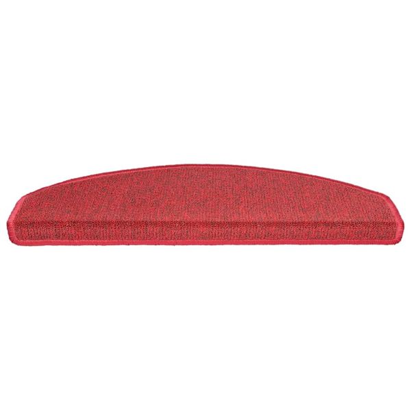 Изтривалки за стълби, 30 бр., 65x24x4 см, червени, полукръгли, големи
