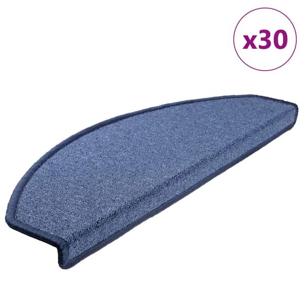 Изтривалки за стълби, 30 бр., 65x24x4 см, сини, полукръгли, големи