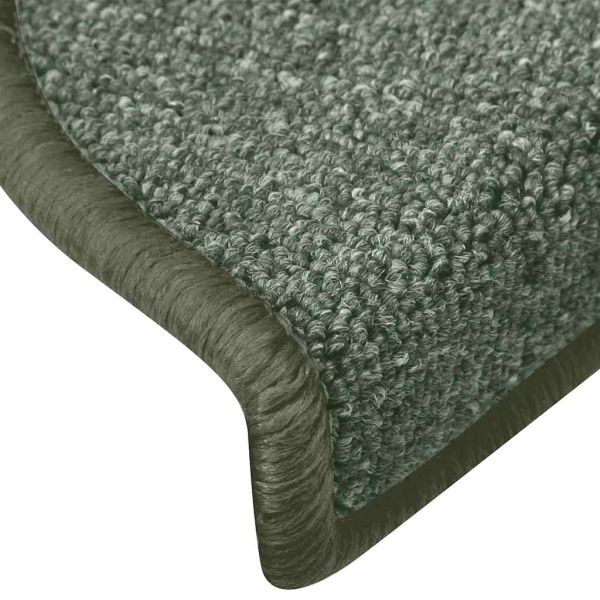 Изтривалки за стълби, 30 бр., 65x24x4 см, тъмнозелени, полукръгли, големи