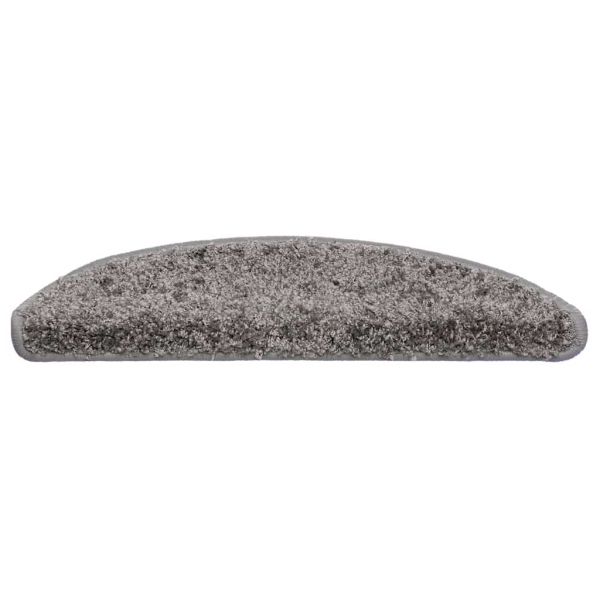 Изтривалки за стълби, 30 бр., 56x17x3 см, сиви, полукръгли