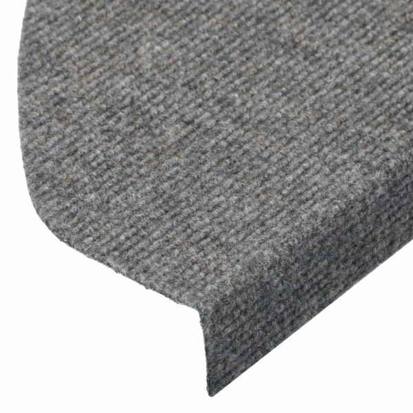 Самозалепващи стелки за стъпала, 30 бр, сиви, 65x22,5x3,5 см