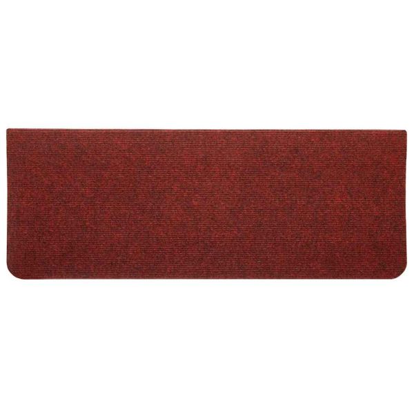 Самозалепващи стелки за стълби, 30 бр, червени, 65x24,5x3,5 см
