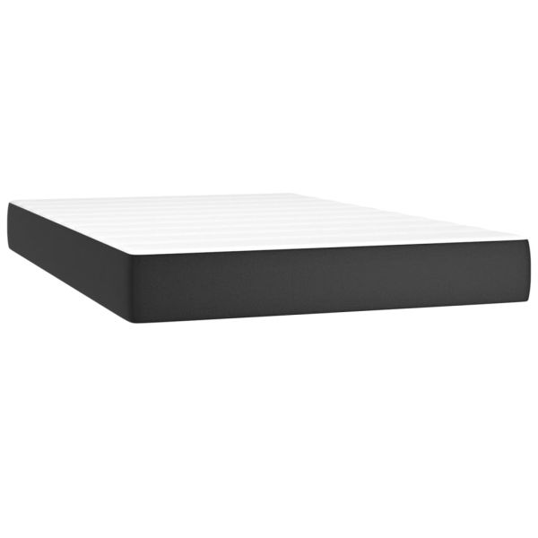Матрак с покет пружини средна твърдост черен 120x200x20 см изкуствена кожа