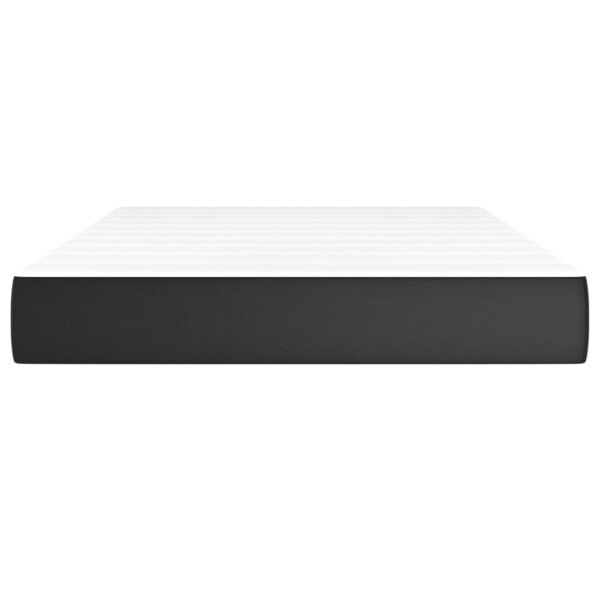 Матрак с покет пружини средна твърдост черен 120x200x20 см изкуствена кожа