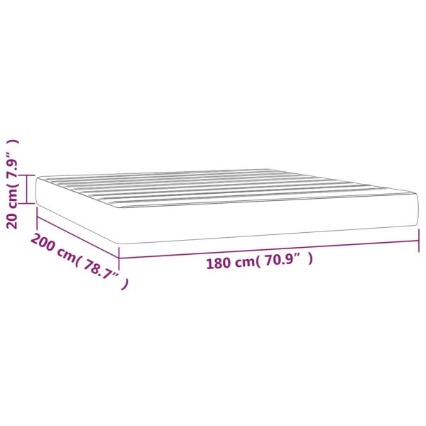 Матрак за легло с покет пружини средна твърдост таупе 180x200x20 см плат