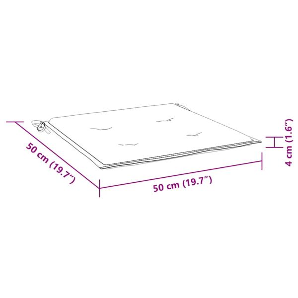 Възглавници за градински столове 4 бр шарени 50x50x4 см текстил