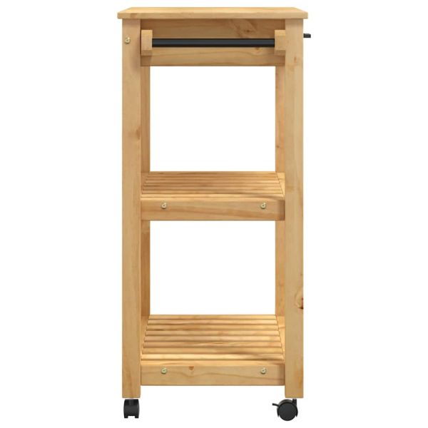 Кухненска количка "MONZA" 84x40x88,5 см борово дърво масив