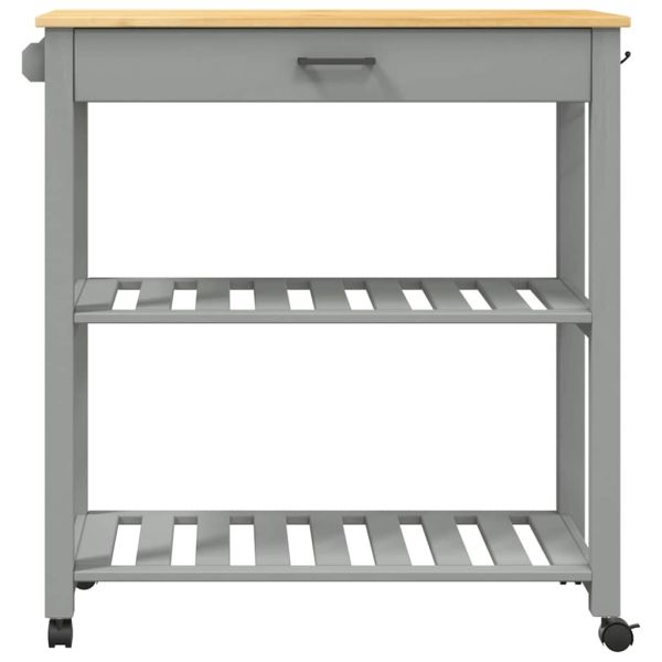 Кухненска количка "MONZA" 84x40x88,5 см борово дърво масив