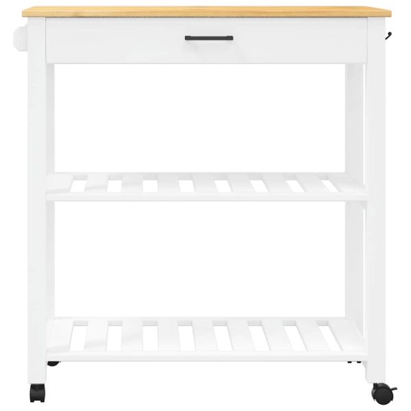 Кухненска количка "MONZA" 84x40x88,5 см борово дърво масив