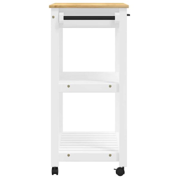 Кухненска количка "MONZA" 84x40x88,5 см борово дърво масив