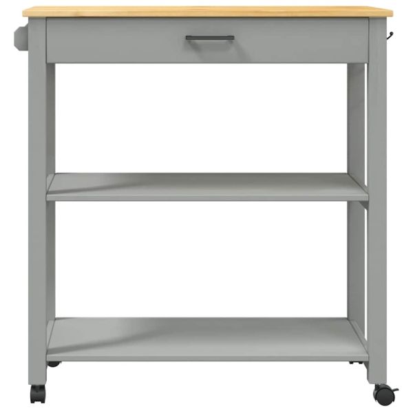 Кухненска количка "MONZA" 84x40x88,5 см борово дърво масив