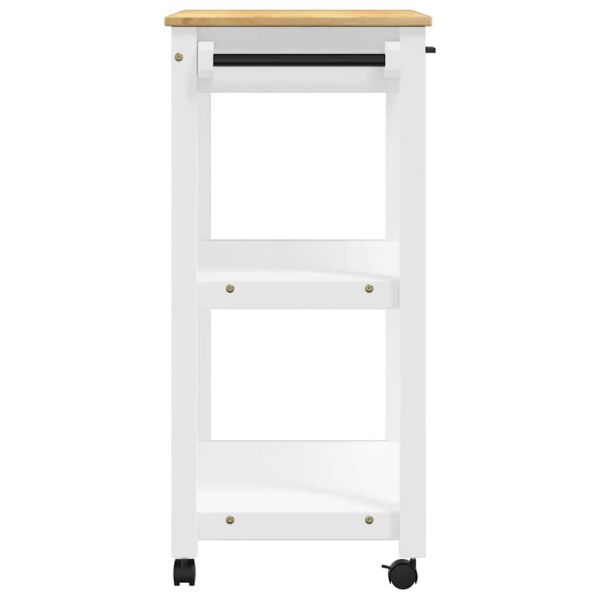Кухненска количка "MONZA" 84x40x88,5 см борово дърво масив