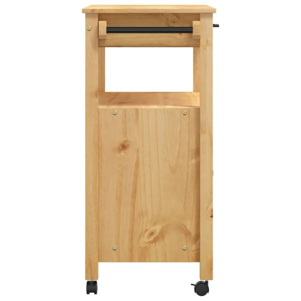 Кухненска количка "MONZA" 84x40x88,5 см борово дърво масив