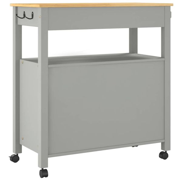 Кухненска количка "MONZA" 84x40x88,5 см борово дърво масив