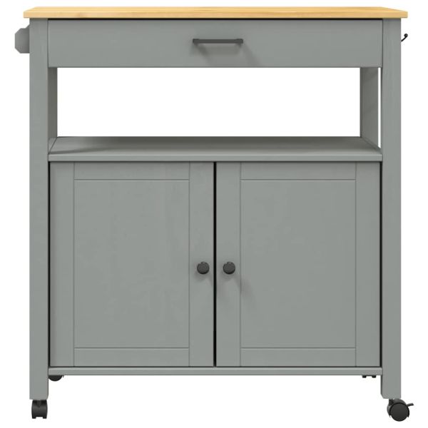 Кухненска количка "MONZA" 84x40x88,5 см борово дърво масив